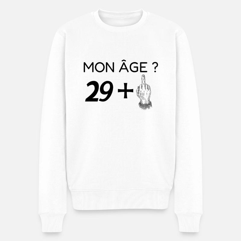 mon âge 30 - Pull Premium bio Homme - blanc