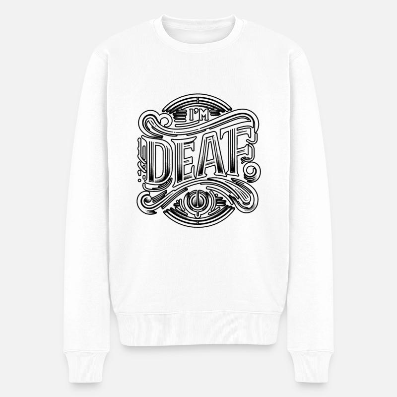 I'm Deaf 41 - Männer Premium Bio Pullover - Weiß