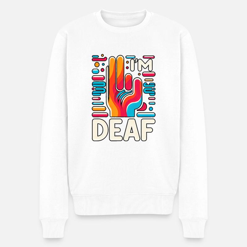 Je suis sourd 46 - Pull Premium bio Homme - blanc