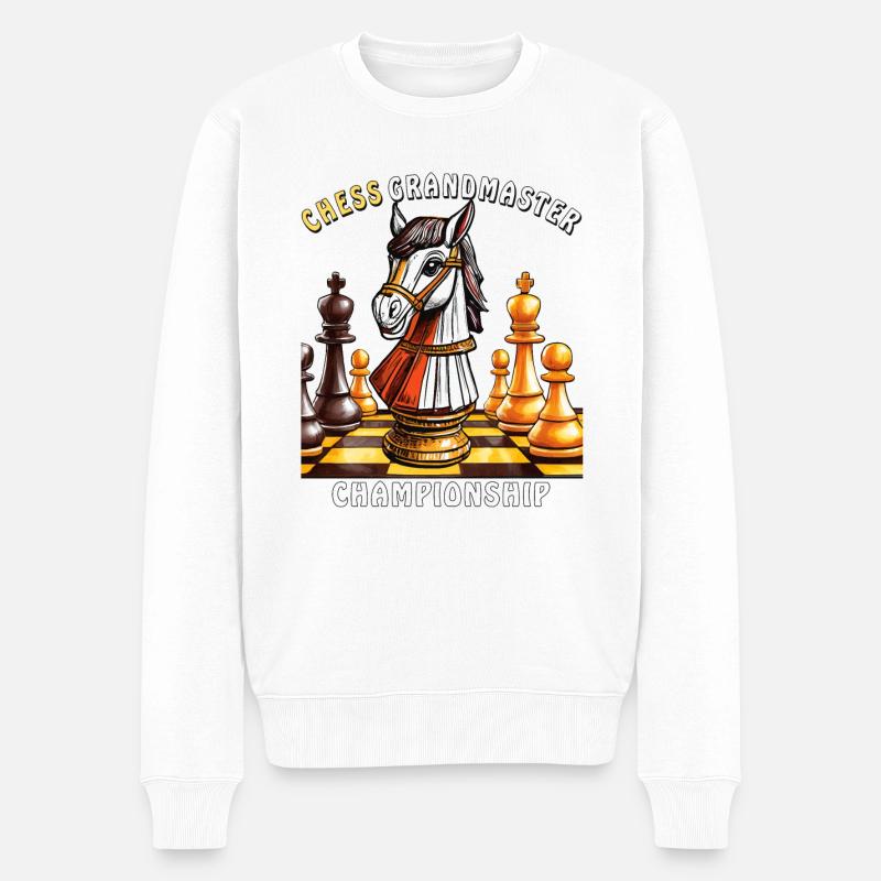 CHAMPIONNAT DES GRANDS MAÎTRES D’ÉCHECS - Pull Premium bio Homme - blanc