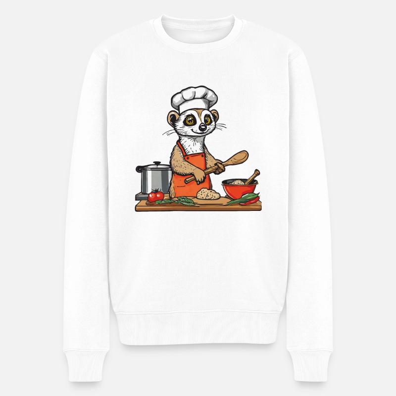 HERDMÄNNCHEN - Männer Premium Bio Pullover - Weiß