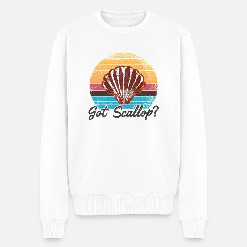 Coquille Saint-Jacques - Pull Premium bio Homme - blanc