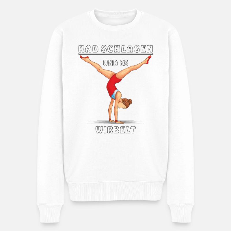 ROUES ET IL TOURBILLONNE - Pull Premium bio Homme - blanc