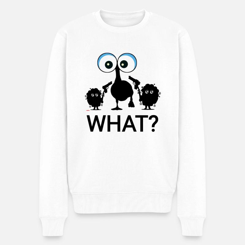 Gans - Männer Premium Bio Pullover - Weiß