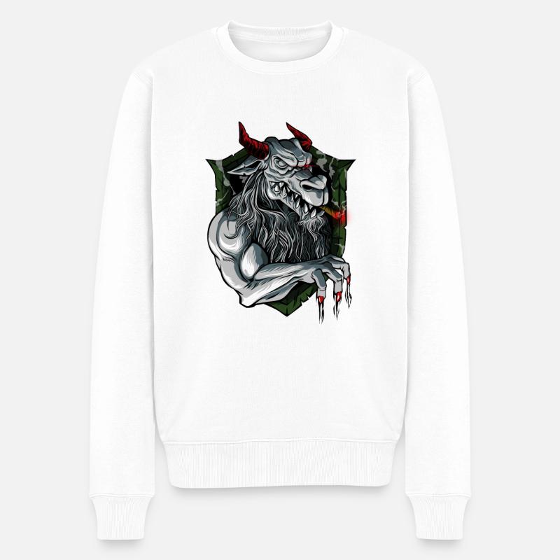 Moderner Steirischer Panther - Männer Premium Bio Pullover - Weiß