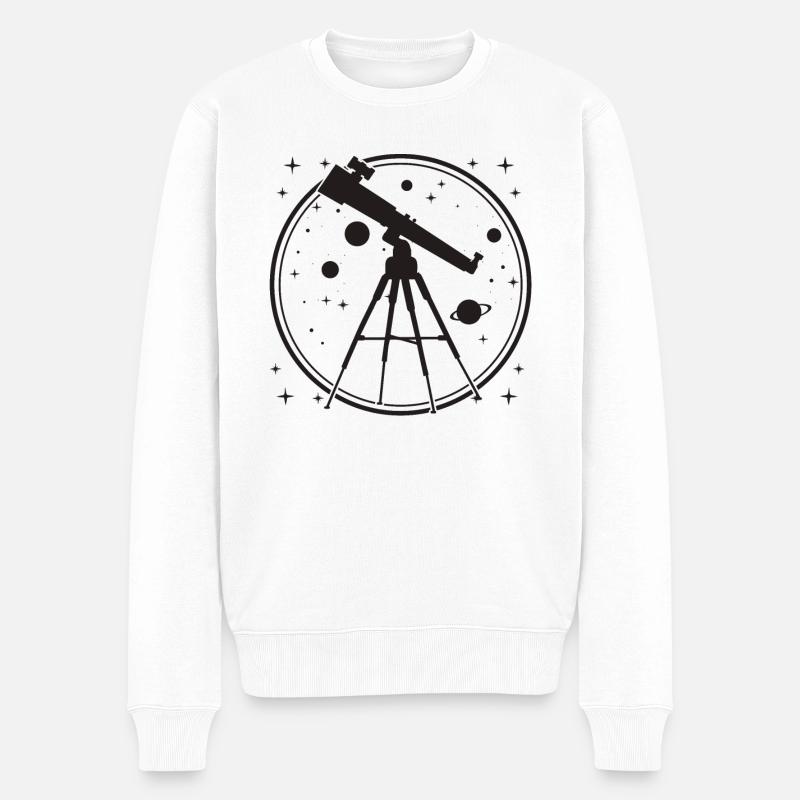 Observation des étoiles - Pull Premium bio Homme - blanc
