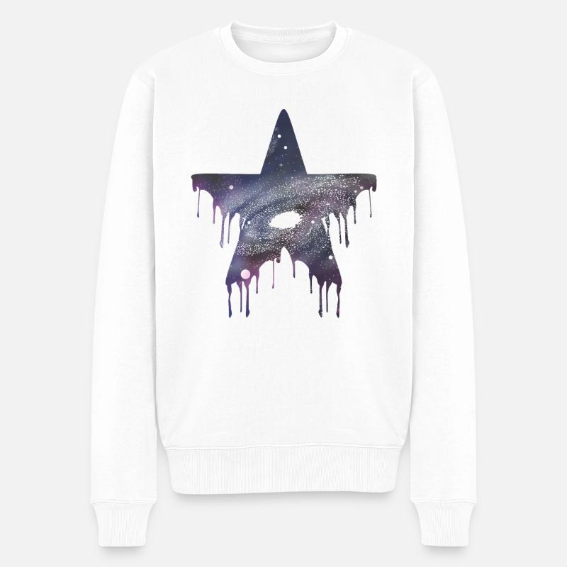 Sternenbeobachtung - Männer Premium Bio Pullover - Weiß
