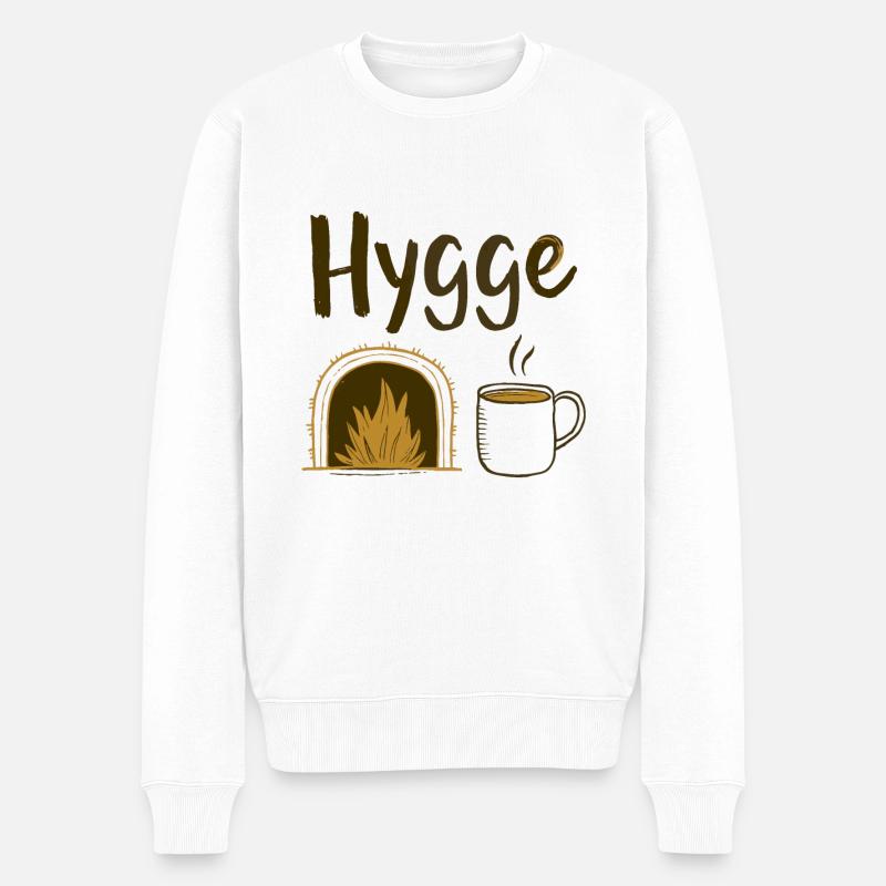 HYGGE - Männer Premium Bio Pullover - Weiß