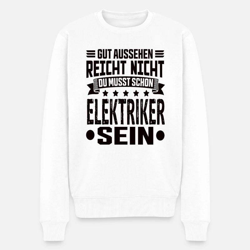 Elektriker - Männer Premium Bio Pullover - Weiß