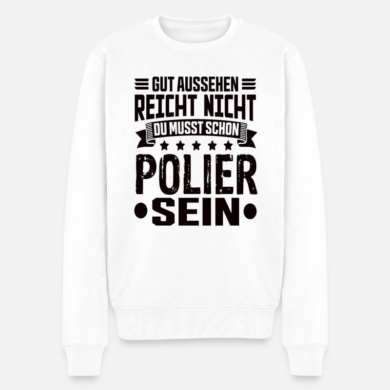 Polier - Männer Premium Bio Pullover - Weiß