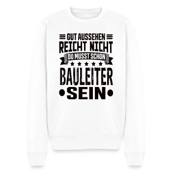 Directeur de la construction Gestion de la construction Meilleur directeur de la construction - Pull Premium bio Homme - blanc - Devant - Thijin (182cm)