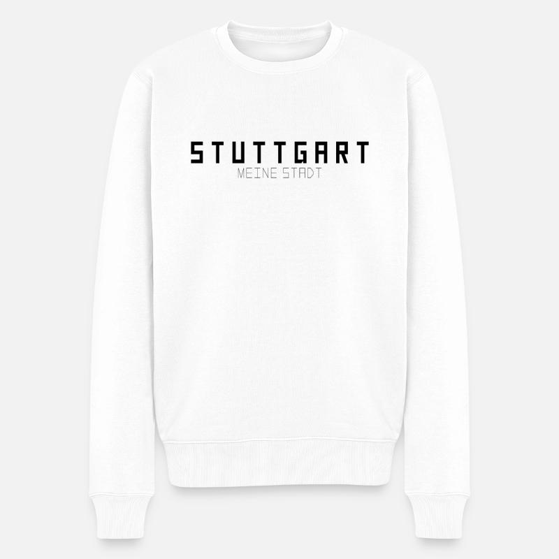 Stuttgart Ma ville - Pull Premium bio Homme - blanc