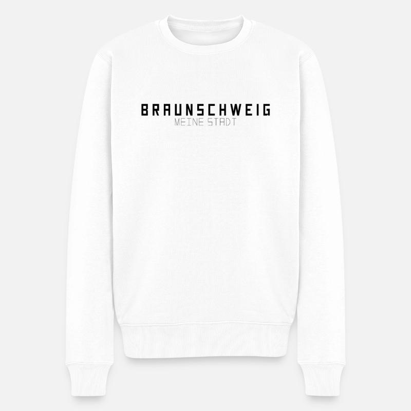 Braunschweig Meine Stadt - Männer Premium Bio Pullover - Weiß
