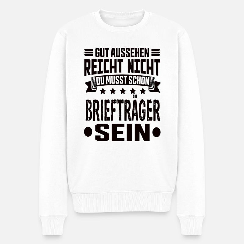 Briefträger - Männer Premium Bio Pullover - Weiß