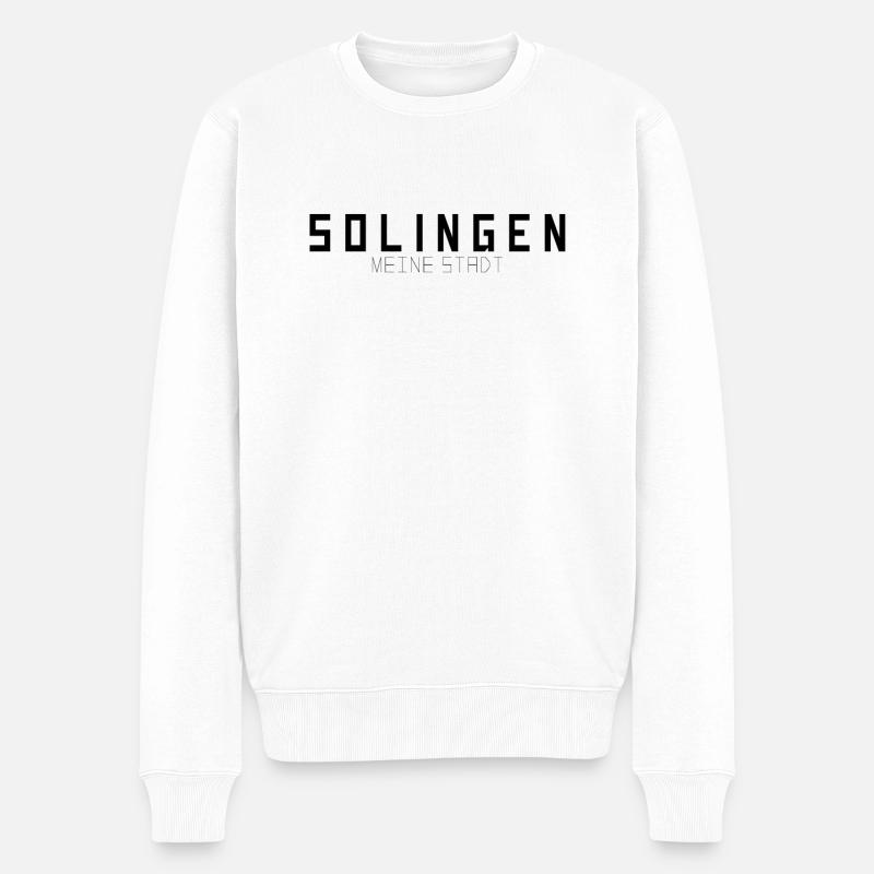 Solingen Ma ville - Pull Premium bio Homme - blanc