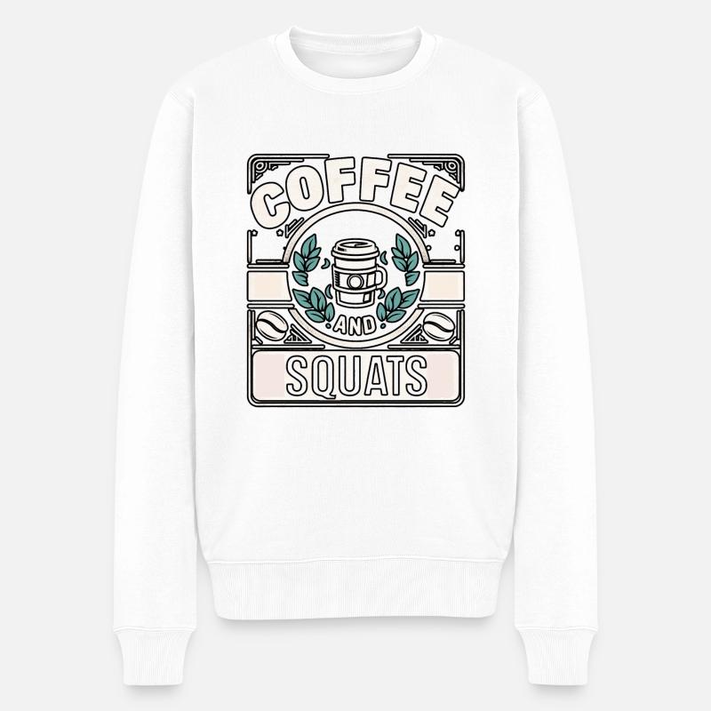Café Et Squats 5 - Pull Premium bio Homme - blanc
