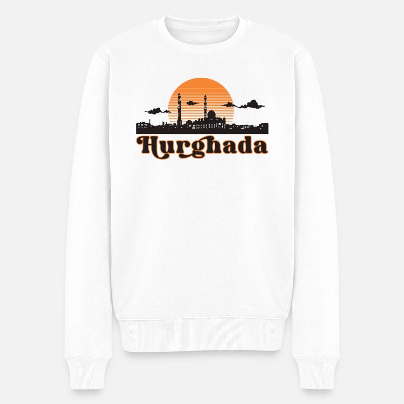 Hurghada - Männer Premium Bio Pullover - Weiß