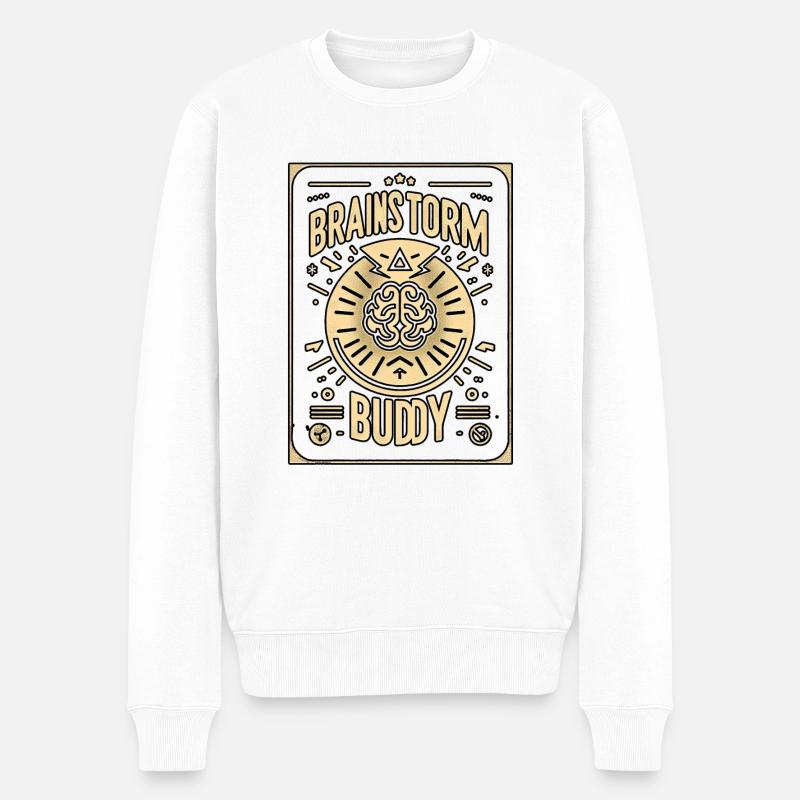 Brainstorming Buddy 6 - Pull Premium bio Homme - blanc