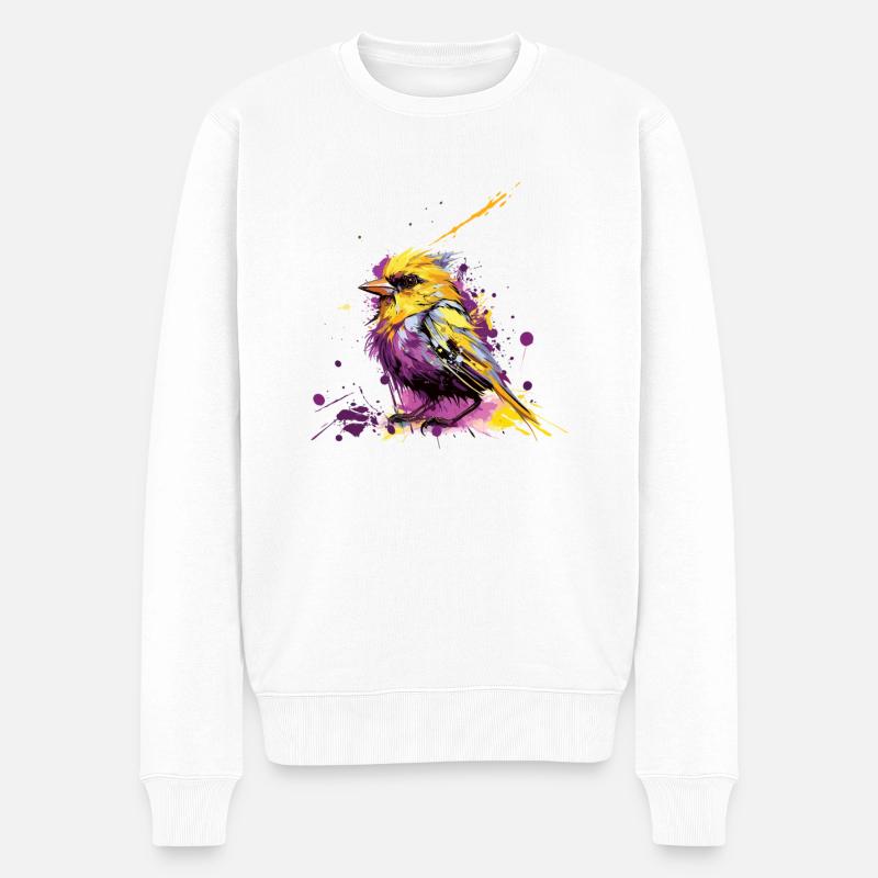 Chardonneret jaune - Pull Premium bio Homme - blanc