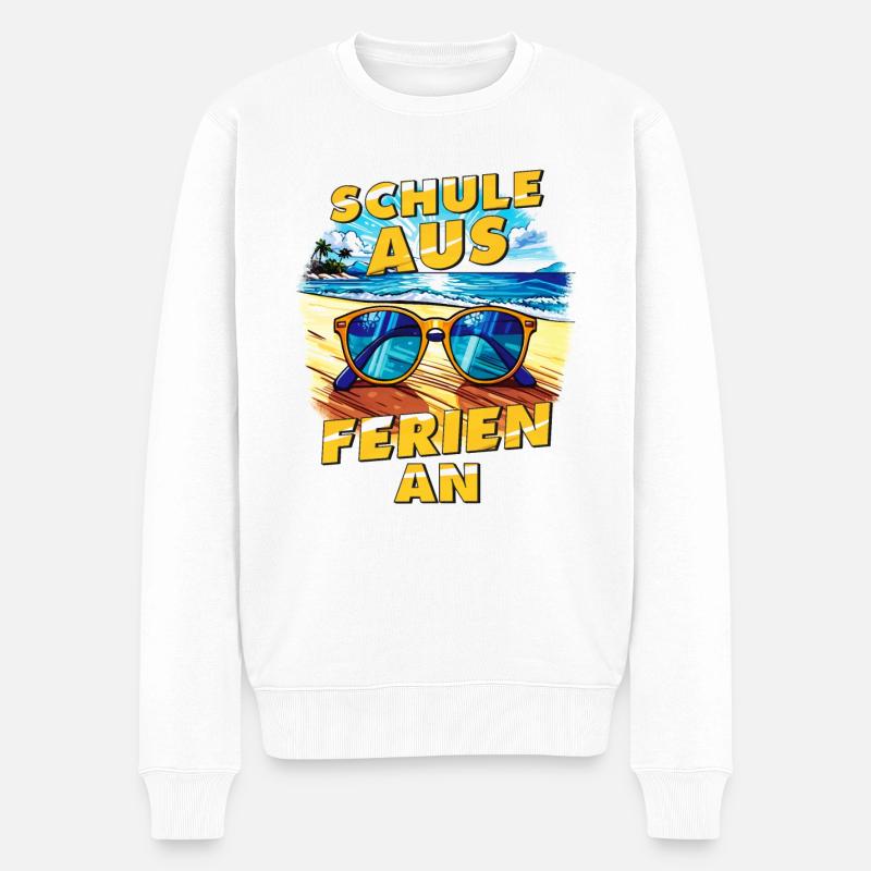 ÉCOLE À PARTIR DES VACANCES - Pull Premium bio Homme - blanc