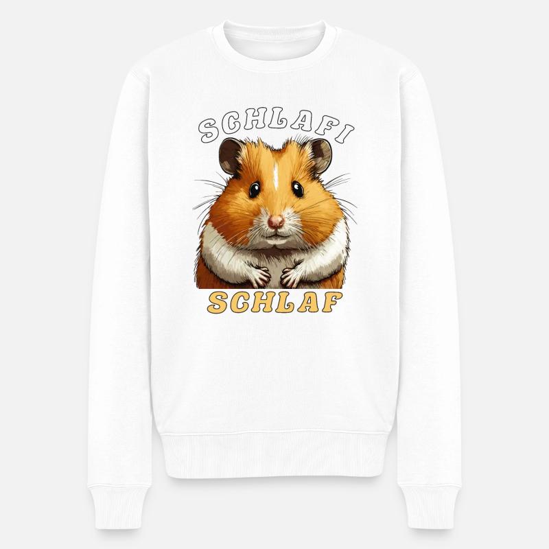 SOMMEIL SCHLAFI HAMSTER - Pull Premium bio Homme - blanc