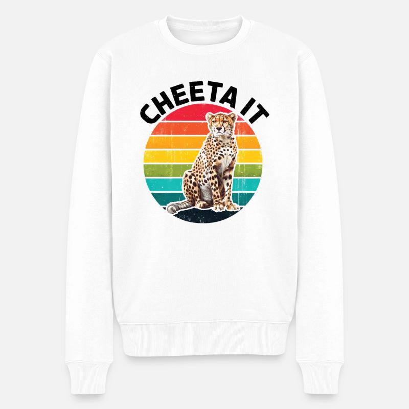 Cheeta It - Männer Premium Bio Pullover - Weiß