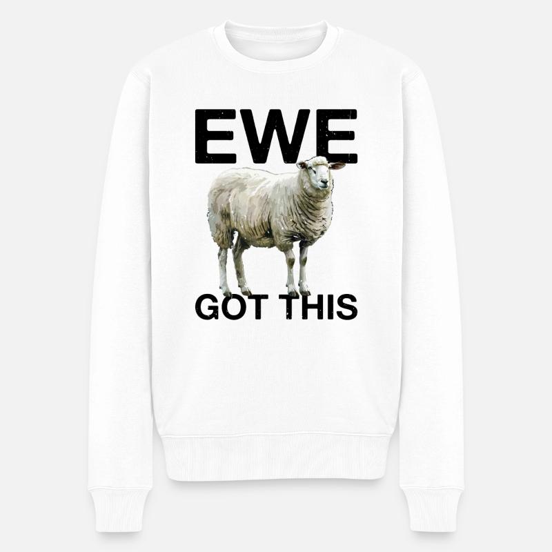 La brebis a compris ça - Pull Premium bio Homme - blanc