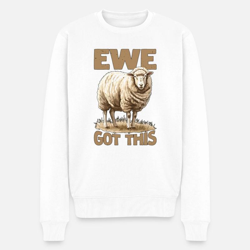Ewe Got This 2 - Männer Premium Bio Pullover - Weiß
