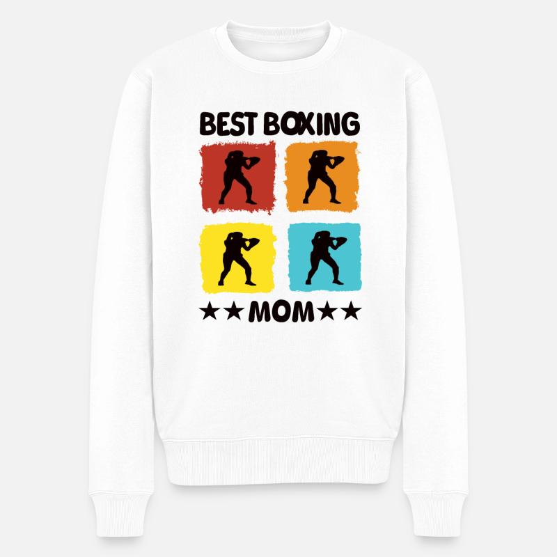 Meilleure maman boxeuse - Pull Premium bio Homme - blanc
