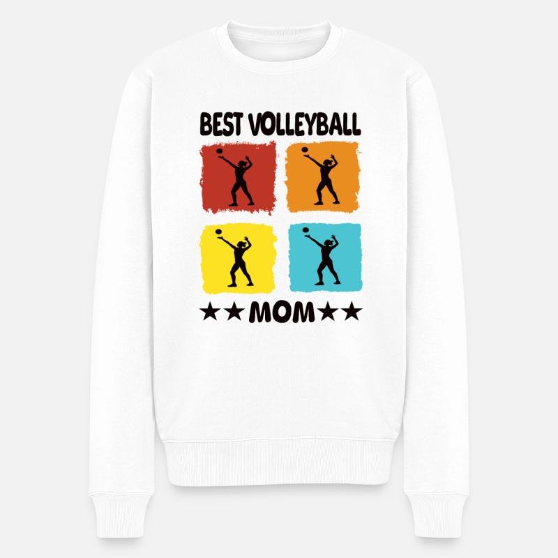 Meilleure maman de volleyball - Pull Premium bio Homme - blanc