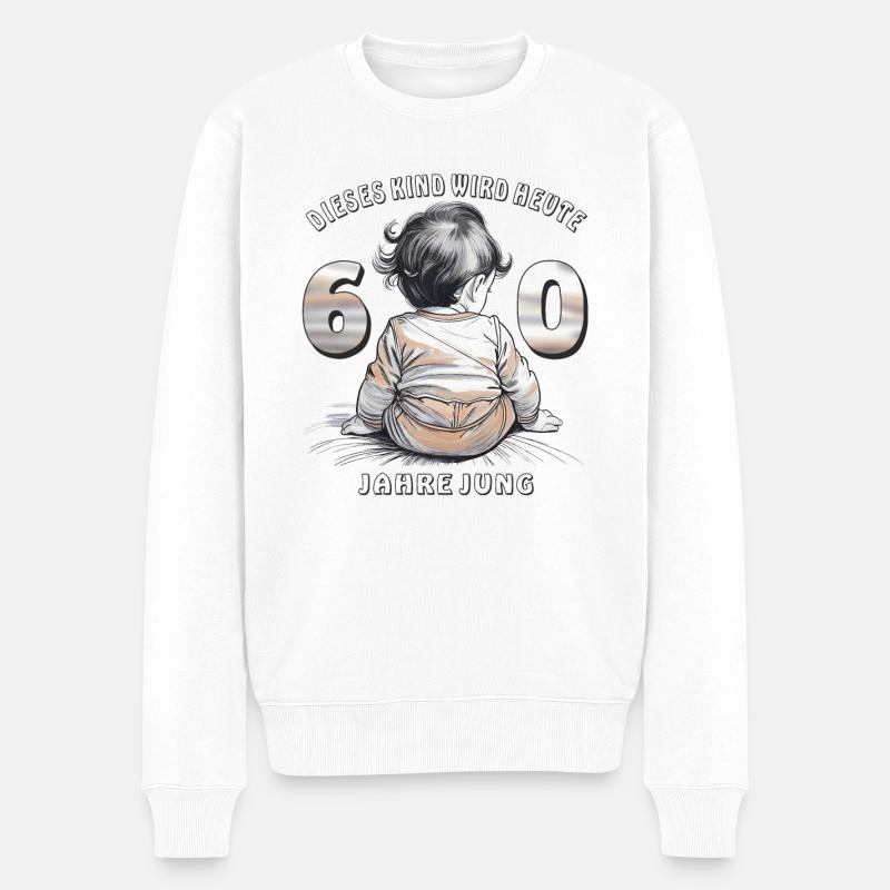 KIND 60. GEBURTSTAG - Männer Premium Bio Pullover - Weiß