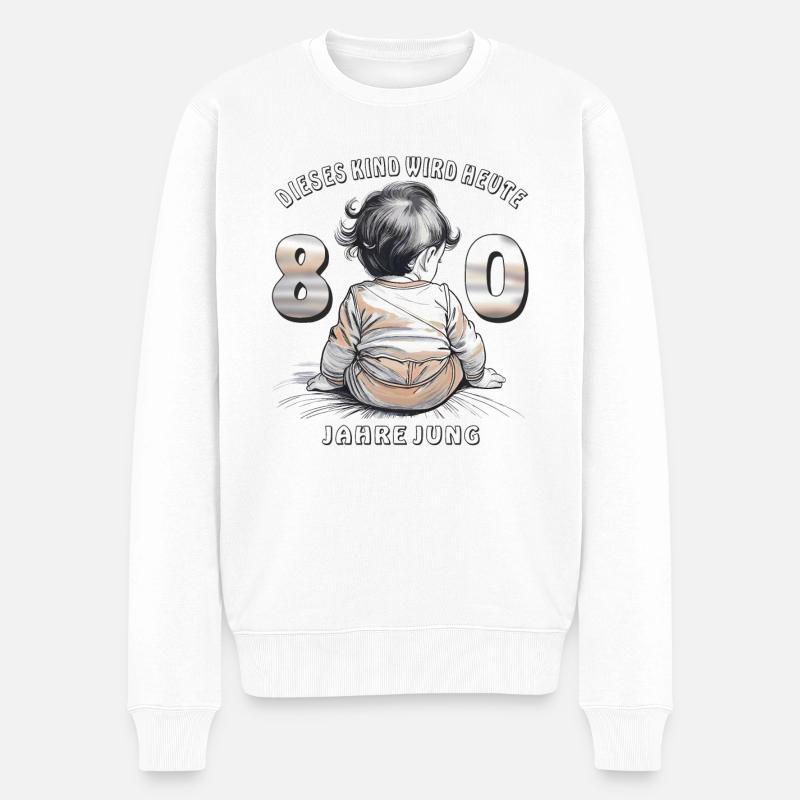 ENFANT 80 ANS - Pull Premium bio Homme - blanc