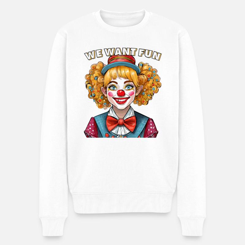 CLOWN ON VEUT S’AMUSER - Pull Premium bio Homme - blanc