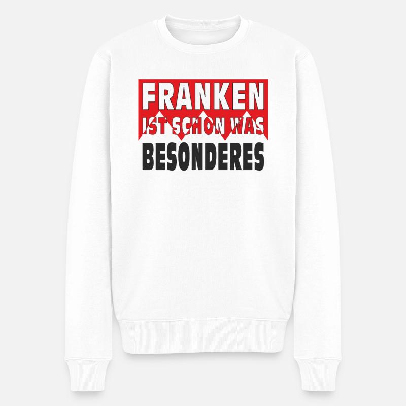 FRANKEN IST SCHON WAS BESONDERES - Männer Premium Bio Pullover - Weiß