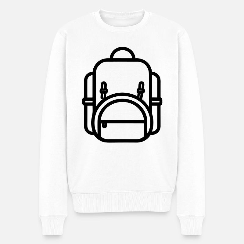 Rucksack - Männer Premium Bio Pullover - Weiß