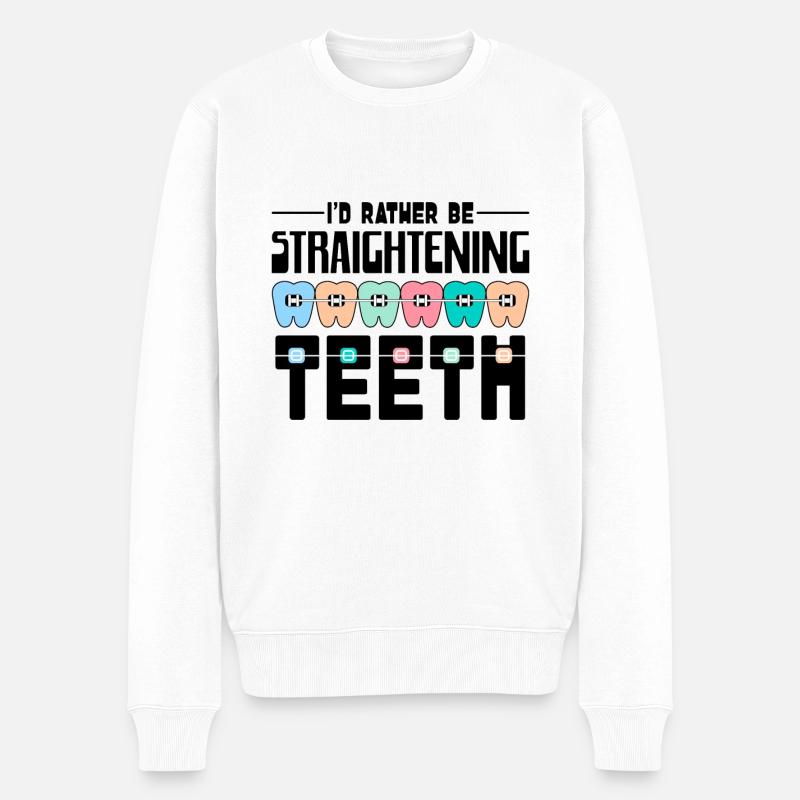 Orthodontiste - Pull Premium bio Homme - blanc