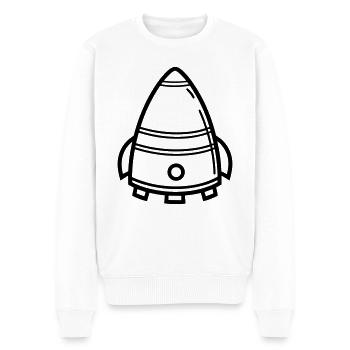 flying saucer - Men's Premium Organic Jumper - white - Front - Thijin (182cm)