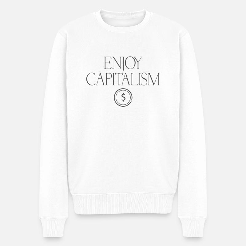 Kapitalismus Jouissez du capitalisme - Pull Premium bio Homme - blanc