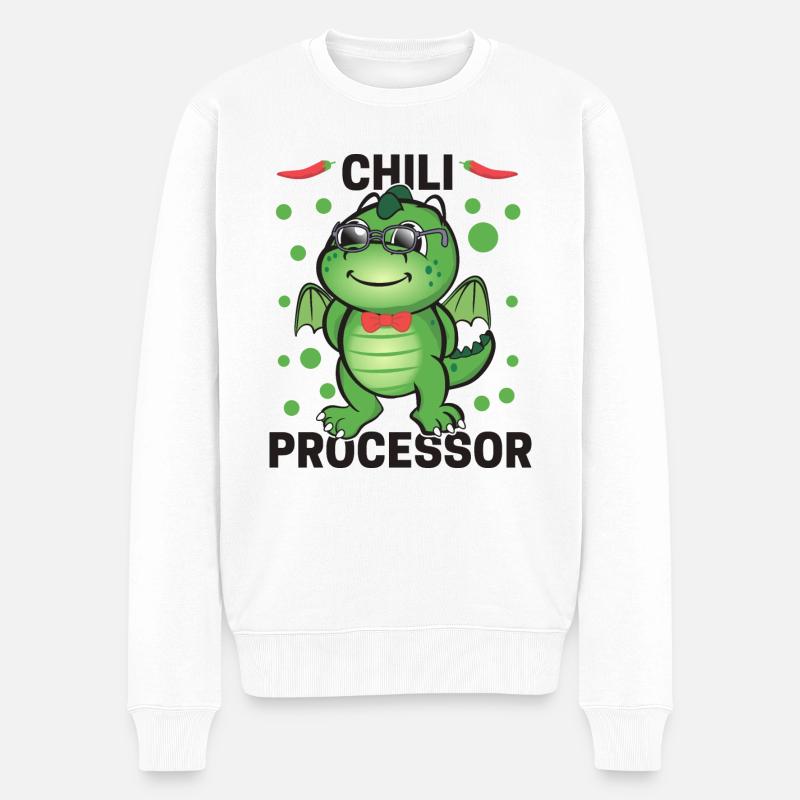 Chili-Verarbeiter - Männer Premium Bio Pullover - Weiß