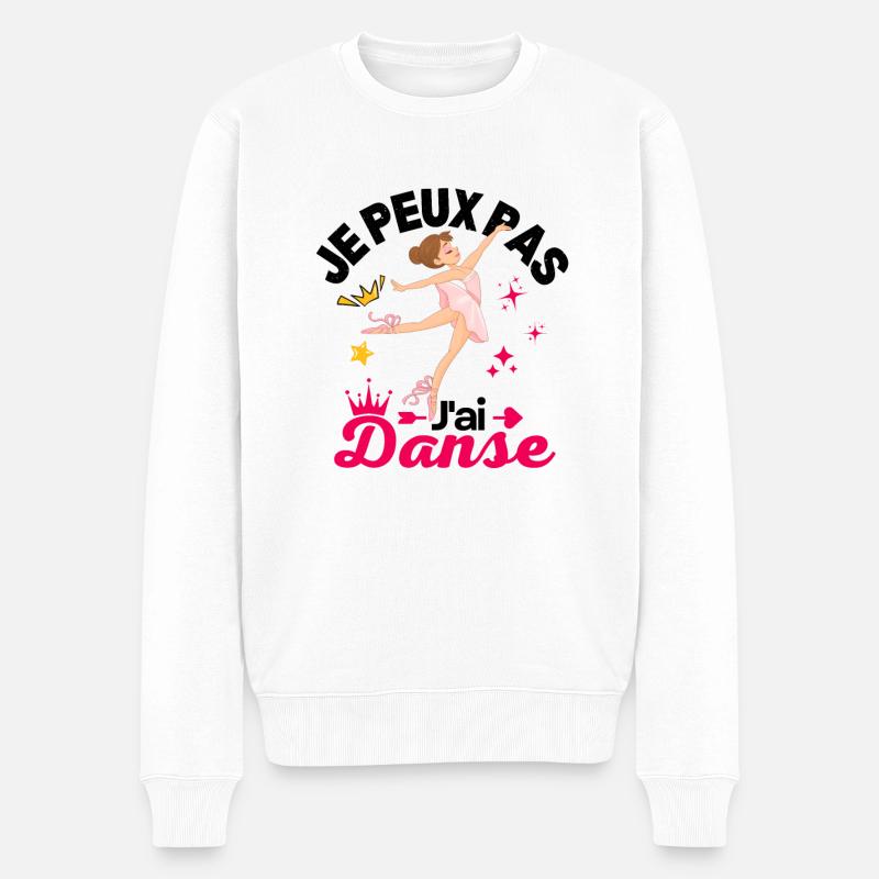 Danseuse Ballerine Je Peux Pas J'ai Danse Danseuse - Pull Premium bio Homme - blanc