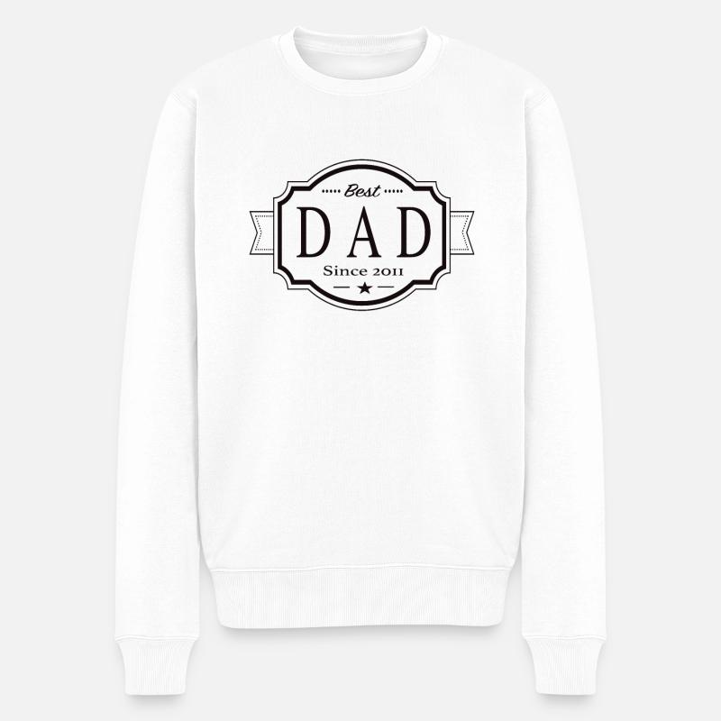 Meilleur papa depuis 2011 - Pull Premium bio Homme - blanc