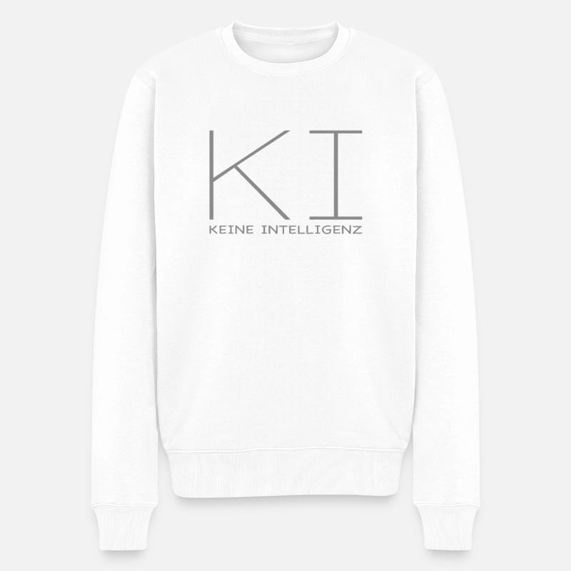 IA - Pas d’intelligence - Pull Premium bio Homme - blanc