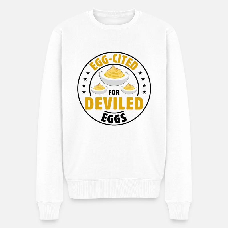 Devil's Egg Spell - Men's Premium Organic Jumper - white