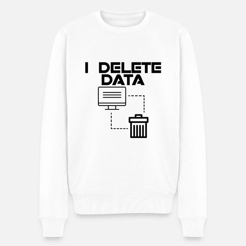 Je supprime des données 2 - Pull Premium bio Homme - blanc