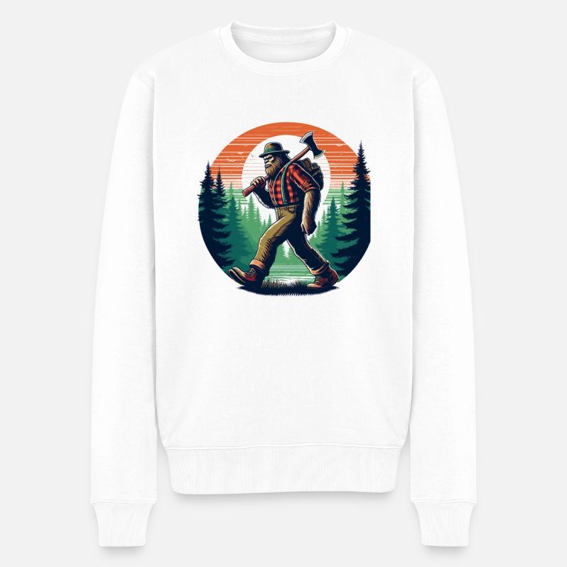 Bûcheron Forester Bigfoot - Pull Premium bio Homme - blanc