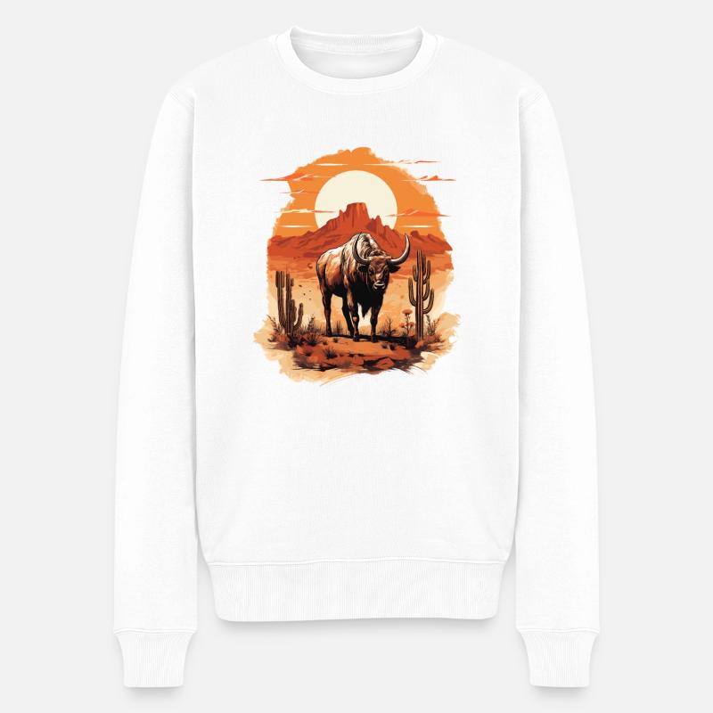 Bison - Pull Premium bio Homme - blanc