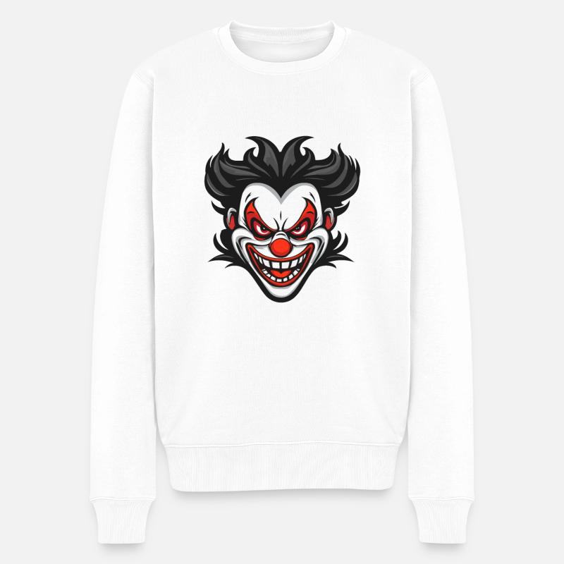 Halloween Clown Comic Kostüm - Männer Premium Bio Pullover - Weiß