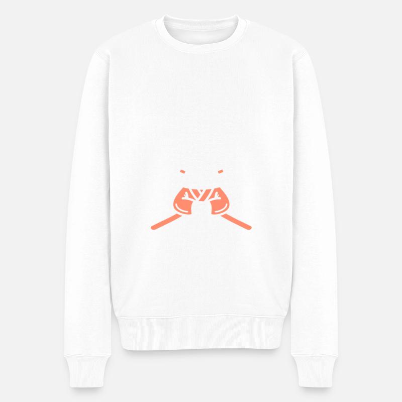 IAIDO - Männer Premium Bio Pullover - Weiß