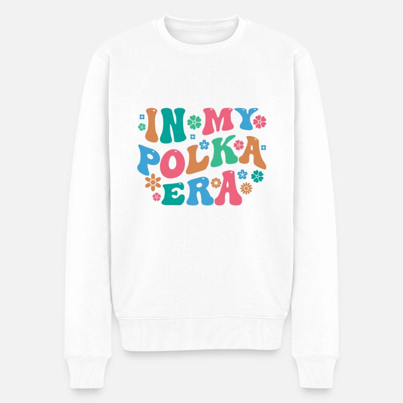 Drôle de dicton polka - Pull Premium bio Homme - blanc