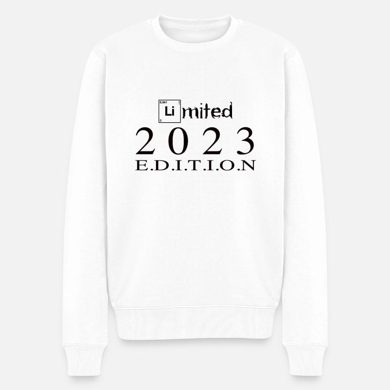Limited Edition 2023 - Männer Premium Bio Pullover - Weiß